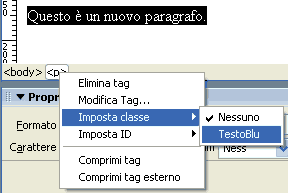 Impostare la classe dal Selettore di Tag