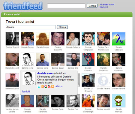 Gli amici di Friendfeed