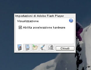 Screenshot delle impostazioni