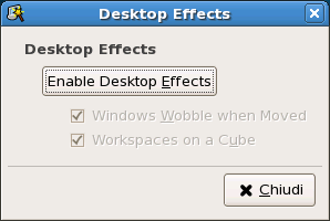 gestione degli effetti del Desktop