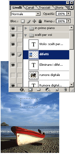 Creazione della maschera - Selezione