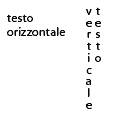 Esempio di testo orizzontale e verticale