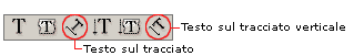 Icone di «Testo sul tracciato»