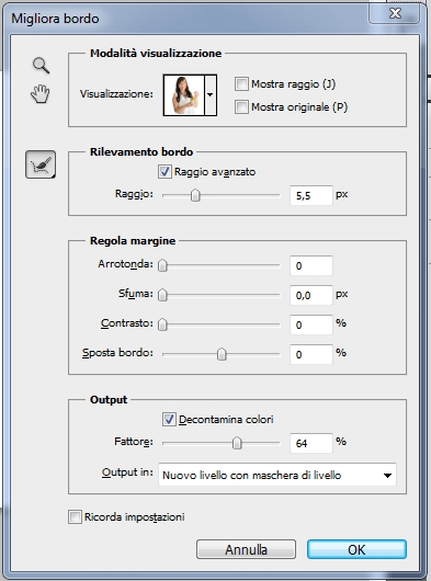 Finestra di decontaminazione e ottimizzazione