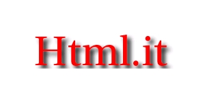 Esempio: una scritta di HTML.it con ombreggiatura
