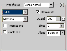 Pannello per la compressione JPEG